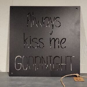 Black Metal Wall Art Sign